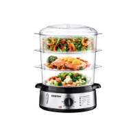 Пароварка Centek CT-1457 800Вт, стальной корпус, таймер 60 мин, 3 контейнера