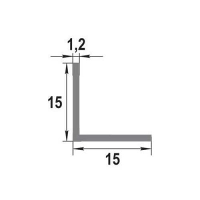 Профиль уголок 15х15х1,2 Уп 04-27.2700.502л золото люкс
