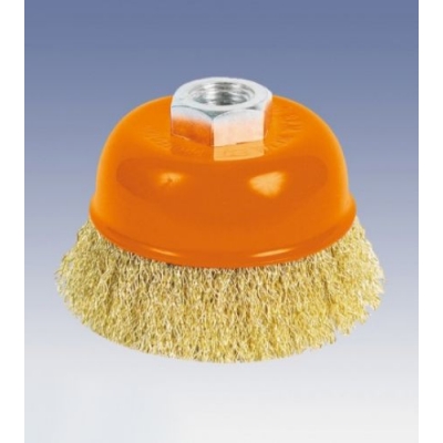 Щетка для УШМ чашечная усиленная Кратон 80мм М14