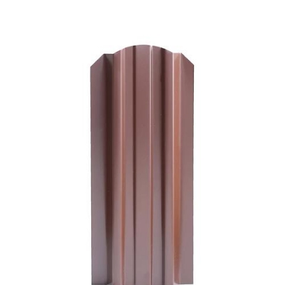 Евроштакетник трапециевидный Шоколад 8017 длина 1,5м, ширина 112 мм г.Пенза