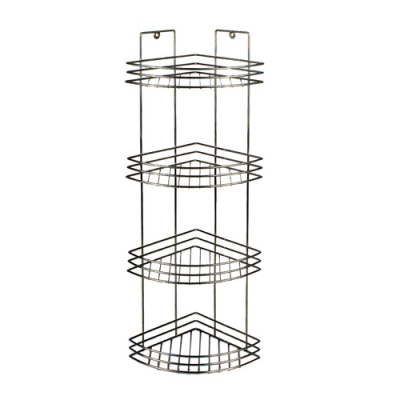 Полка для ванной угловая 4-х ярусная, хром зеркальный 690мм, арт. ПУ-4