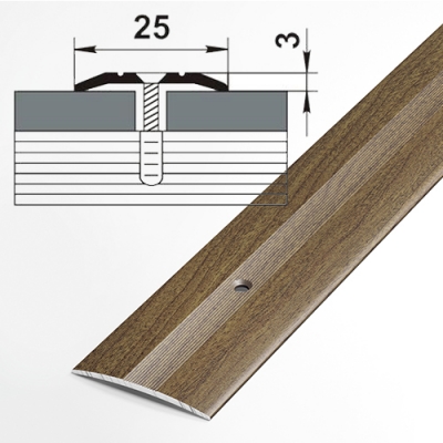 Профиль стыкоперекрывающий ПС 01.1800.R128 дуб престиж Профиль стыкоперекрывающий ПС 01.1800.R128 дуб престиж