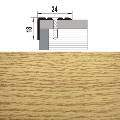 Профиль угловой ПУ 03. 900.082 дуб светлый