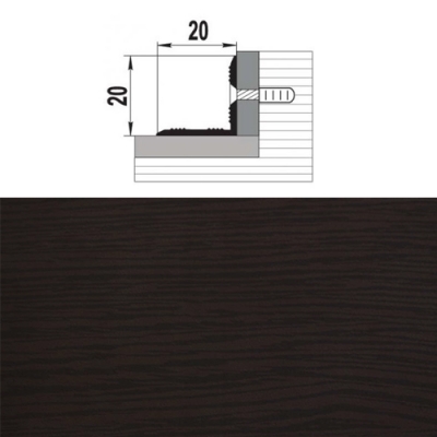 Профиль угловой ПУ 05-1.900.095 дуб венге