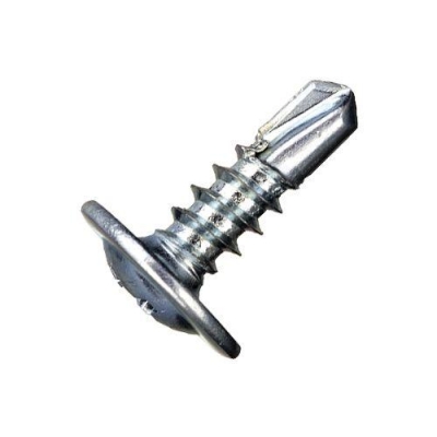 Саморез для подкрылков (со сверлом) цинк 4,2 х 13 (250 шт)(полусфера-прессшайба)