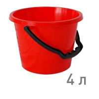 Ведро ФРУКТОВОЕ 4 л КРАСНЫЙ