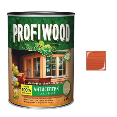 Антисептик лаковый атмосферостойкий алкидный PROFIWOOD рябина (0,7кг.) (0827)
