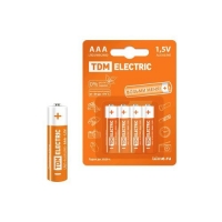 Эл.питания LR03 AAA Alkaline 1,5V BP-4 TDM (SQ1702-0006) Р