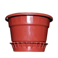 Кашпо с поддоном 0,4л. (терракот) Бриг х