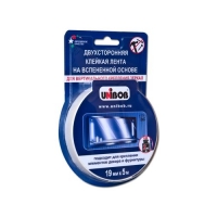 Клейкая лента двухсторонняя для зеркал 19мм х 5м белый пена UNIBOB ИУ (28) арт.54928