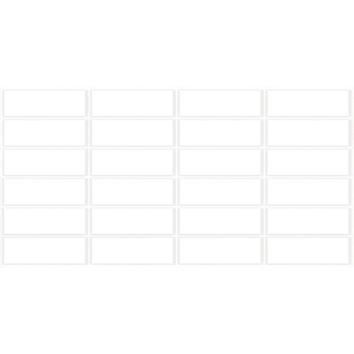 Панель ПВХ Плитка Белая белый шов 955 х 480 мм