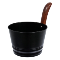 Бадья из стали 4 л, черная "Банные штучки"/ 4 41351