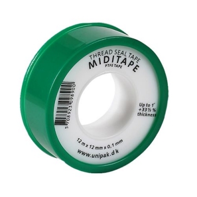 Фум-лента MIDITAPE (12м х 12мм х 0,1мм) (зелен)