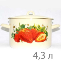Кастрюля 4.3л С-16141/4КмЭ СОЧНАЯ КЛУБНИКА