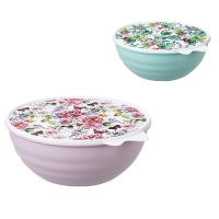 Миска с крышкой с декором Wave 3,7л (микс 1) арт.4332178 Бытпласт