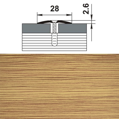 Профиль стыкоперекрывающий ПС 03.900. 076 бамбук Профиль стыкоперекрывающий ПС 03.900. 076 бамбук