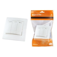 Выключатель 3 кл. с подсветкой 10А белый "Таймыр" TDM (SQ1814-0006)