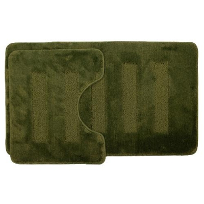 Комплект ковриков для в/к AQUA-PRIME Melany из 2 шт 50х80/40х50см 20мм (темно-зеленый)