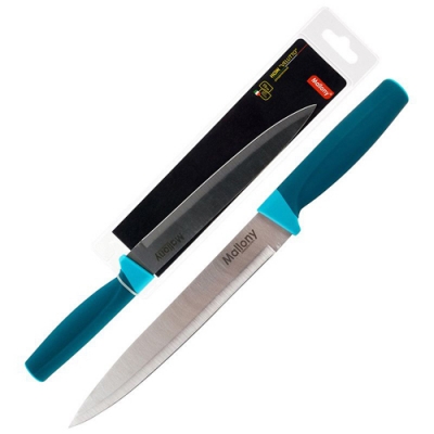 Нож с рукояткой софт-тач VELUTTO MAL-02VEL разделочный, 19 см, т.м. Mallony арт.005525