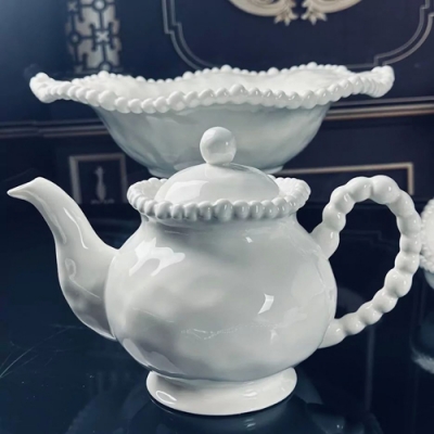 Чайник заварочный 1000мл МАРИНЕТ в под.уп.(х12)Фарфор арт.305-235