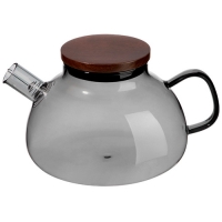 Чайник заварочный из цветного стекла, Aroma di Fiore, объём: 1000 мл с тёмной дерев. крышк. 910146 Чайник заварочный из цветного стекла, Aroma di Fiore, объём: 1000 мл с тёмной дерев. крышк. 910146