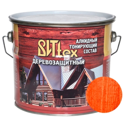 Деревозащитный состав ВИТЭКС color красное дерево 2,7 кг. ВИТtex