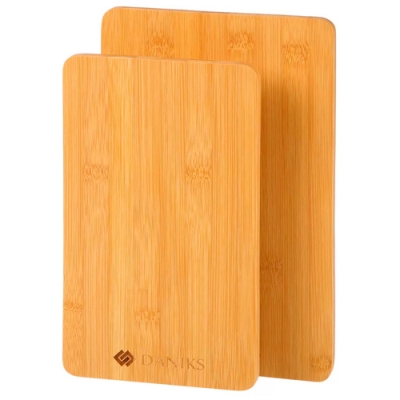 Доска разделочная бамбук, 27х17х1, 24х14х1 см, 2 шт, прямоугольная, Daniks, CB1119S2B (510738)