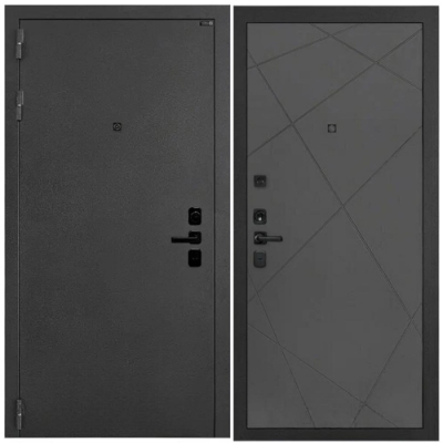 Дверь мет. 7 см Гарда Серебро Ясень графит эмаль 960 левая (Россия)