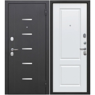 Дверь металлическая 7,5 см Ferroni Гарда Серебро Велюр белый софт 960 правая (Россия) 56,2кг