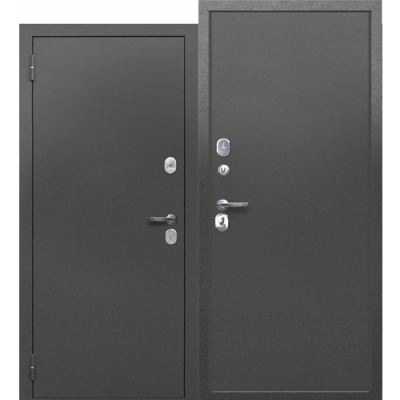 Дверь металлическая Ferroni 7 см Гарда метал/метал Букле графит (без глазка) 860 левая 58,5кг