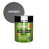 ЭкоДом Грунт-эмаль по ржавчине 3 в1 молотковая (0,9 кг) - серебристый (65208)