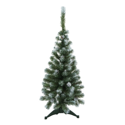 Ель "Амурская" зеленая заснеженная с шишками 1,2 м арт. 5812