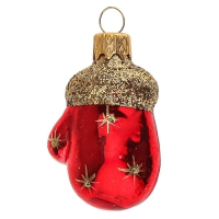 Ёлочное украшение "Варежка" красный, в подарочной упаковке h-6см арт.ФУ-172/1