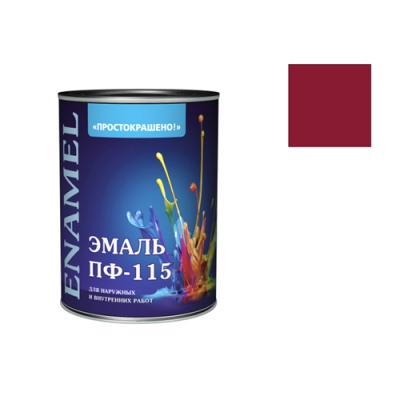 Эмаль Простокрашено вишневый БАУ 0,8 кг