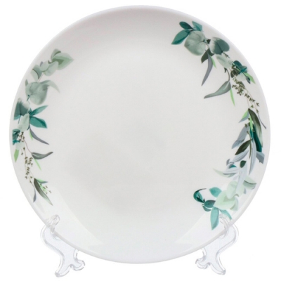 Эвкалипт,Тарелка десертная, стеклокерамика, 19 см, круглая, Daniks, LHP-75 (448965)