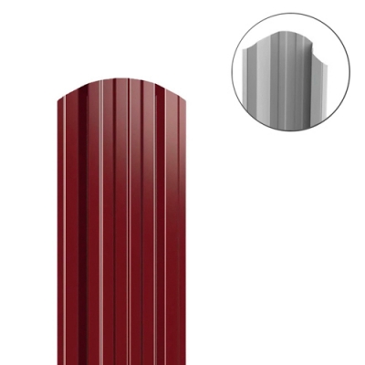 Евроштакетник трапециевидный Шоколад 8017 длина 1,25м, ширина 120 мм г.Пенза