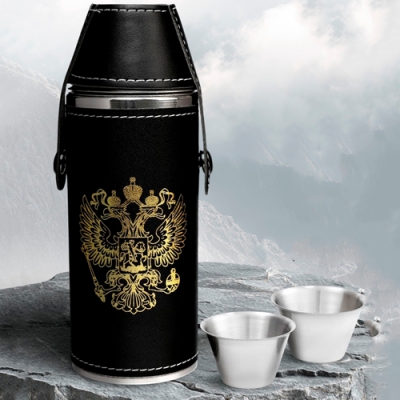 Фляжка для алкоголя "Герб России", 240 мл, 2 стопки по 30 мл арт.1168631 г.Екатеринбург Фляжка для алкоголя "Герб России", 240 мл, 2 стопки по 30 мл арт.1168631 г.Екатеринбург