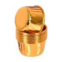 Форма бумажная, круглая, 10 шт, O 7*3,5 см, золото MARMITON /36 17397