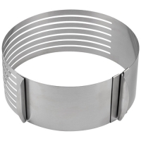 Форма для выпечки раздвижн. с прорезями (кольцо для нарезки коржей) TORTA, диам. 16-22 см арт.108345