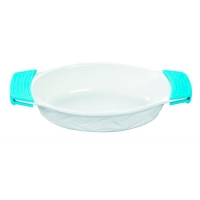 Форма для запекания с силиконовыми ручками JEWEL фарфор 32см овальная (ПП00038-08) Форма для запекания с силиконовыми ручками JEWEL фарфор 32см овальная (ПП00038-08)