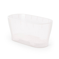 Горшок цветочный "Лея" 4л овальный двойной (с автополивом) (прозрачный) (уп.6) М8867 г.Октябрьский