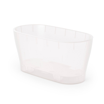 Горшок цветочный "Лея" 4л овальный двойной (с автополивом) (прозрачный) (уп.6) М8867 г.Октябрьский