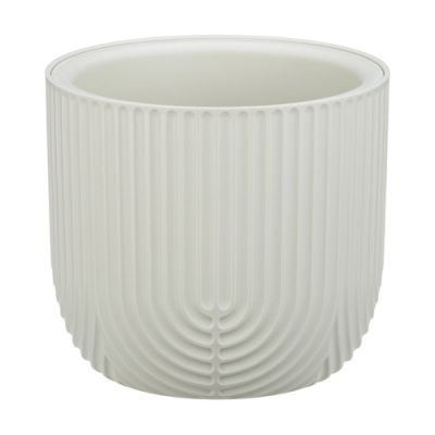 Кашпо РАМОНА IDEA D180мм 1,9л со вставкой белый ротанг