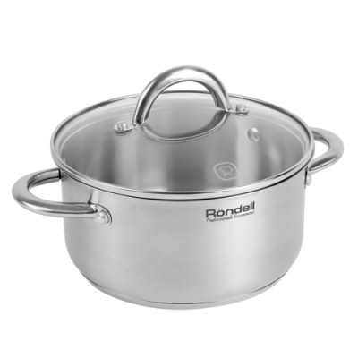 Кастрюля Rondell Point RDS-1312 4.8л. d=24см (с крышкой) стальной