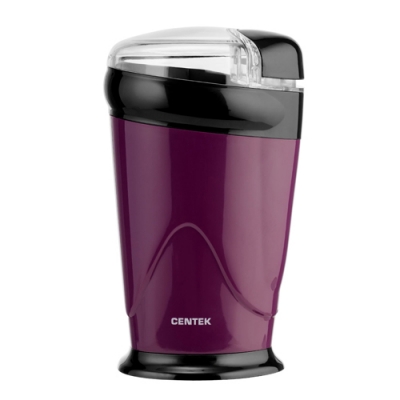 Кофемолка Centek CT-1358 (фиолетовый) 200Вт, 60 г, 6 ЧАШЕК АРОМАТНОГО КОФЕ, прозрачная крышка