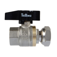кран шаров. TeRma CB 3/4" бант с накидной гайкой 30209