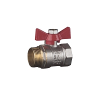 Кран шаровой ОТPRO 1/2 гайка/штуцер латунный бабочка (120 шт.) Кран шаровой ОТPRO 1/2 гайка/штуцер латунный бабочка (120 шт.)