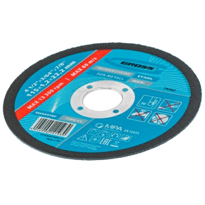 Круг отрезной по металлу, 115 х 1,2 х 22,2 мм, SWA60TBF// Gross арт.74362