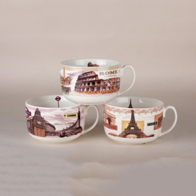 Кружка-бульонница 700мл микс 4 диз 8902