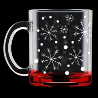 Кружка для чая 300мл. арт.208-ГН9 "Снегопад"(красный) Кружка для чая 300мл. арт.208-ГН9 "Снегопад"(красный)